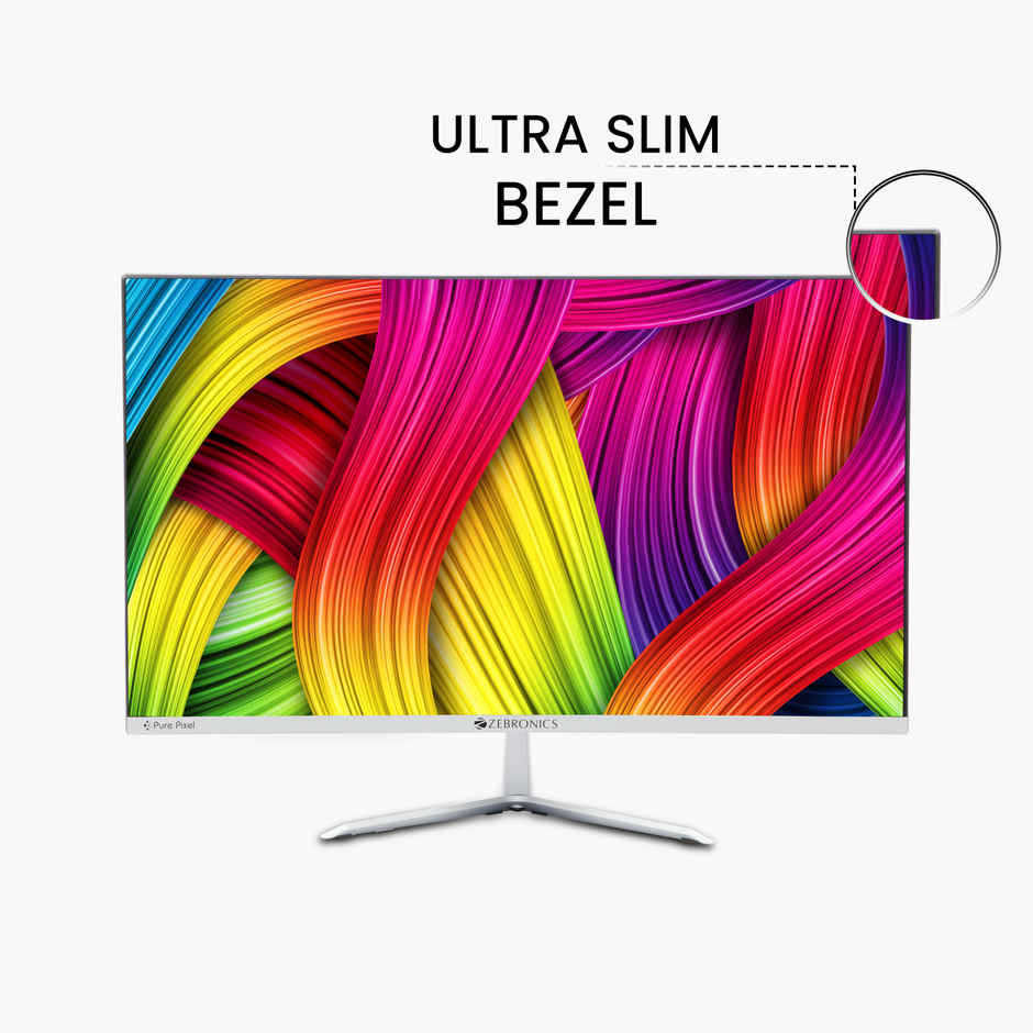 Zebronics A24 FHD LED 24" Monitor | 1920x1080 | 240 Nits | HDMI & VGA | Speakers | Slim Bezel