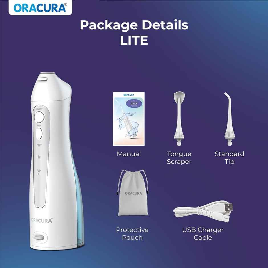 Oracura Oc150 Lite Smart Water Dental Flosser White