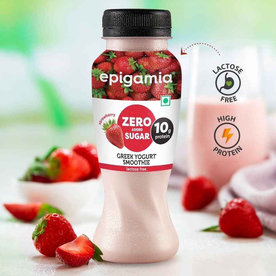 Epigamia Protein Smoothie Strawberry No Added Sugar