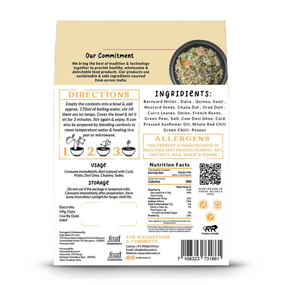 Indic RootsMillet Upma