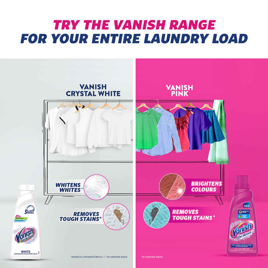 Vanish WHite Chlorine Bleach-Free Detergent Liquid Combo
