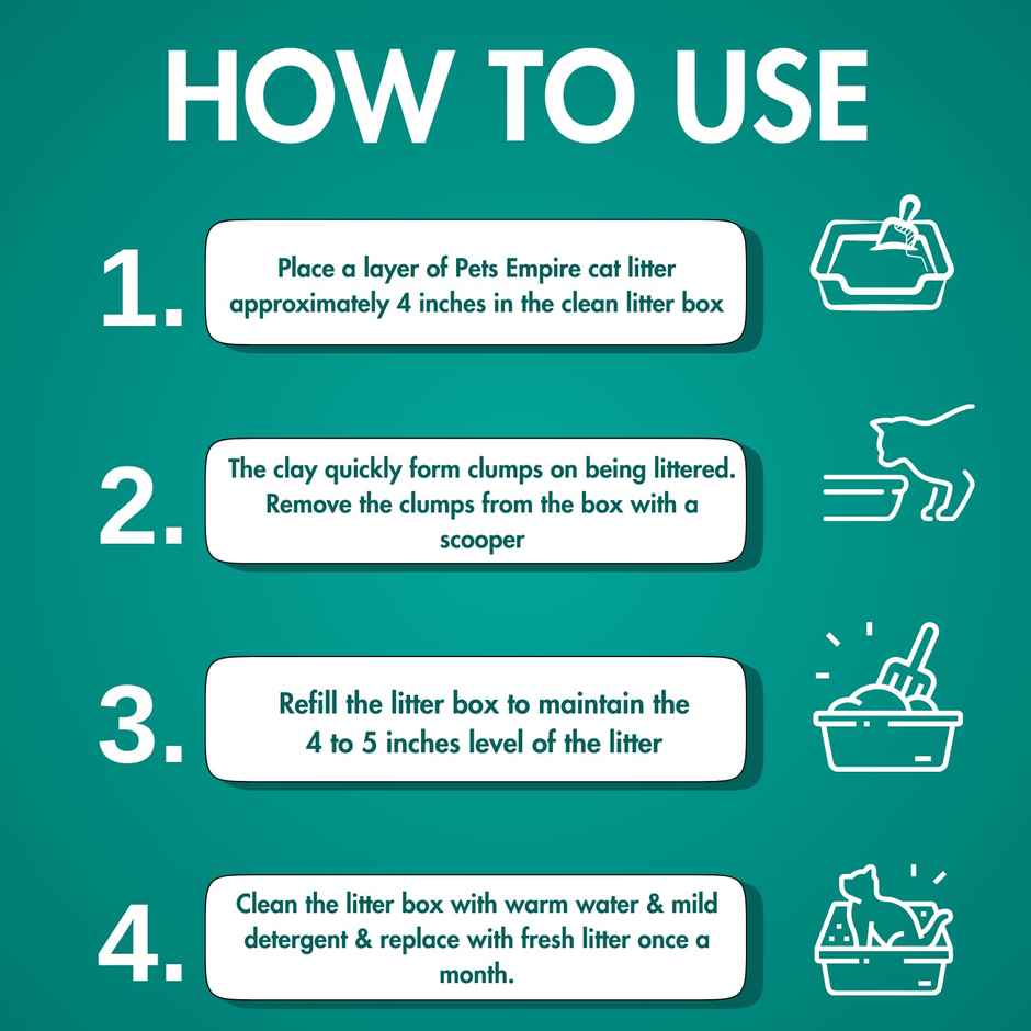 Pets Empire Peach Scent Natural Clay Ball Shape Bentonite Cat Litter