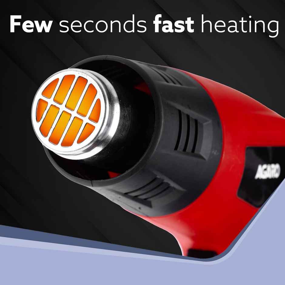 Agaro 2000W Heat Gun Hg2120, 4 Nozzle Attachments