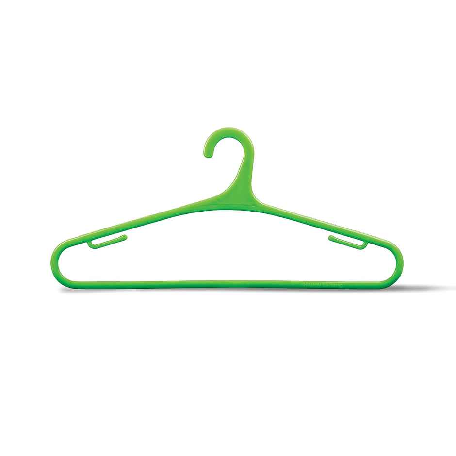Happy To Hang Teeser 10 Piece Polypropylene Hanger, Yellow And Green Combo
