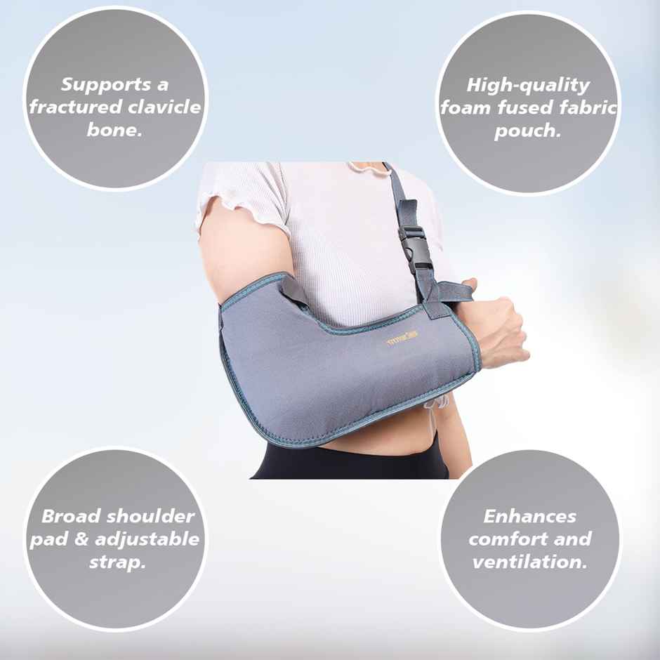 Stergic Iris Arm Sling For Shoulder & Fracture Support, Adults & Kids - L Size, Fda Approved
