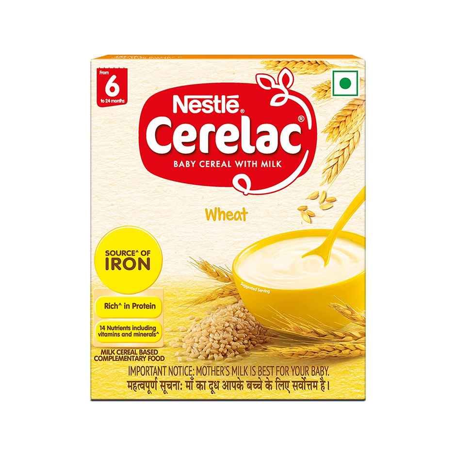 Nestle Cerelac Baby Cereal with Milk Wheat | Stage 1 | 6 to 24 Months | Iron and Protein