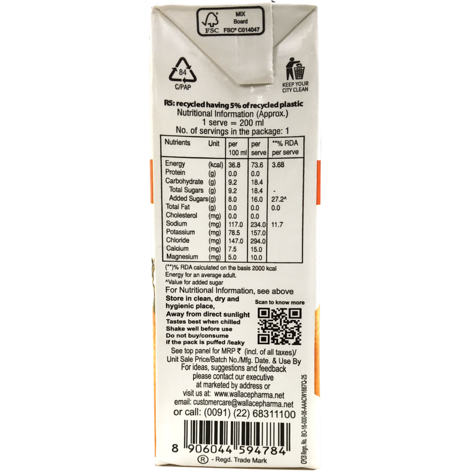 Walyte Recharge Orange Oral Liquid
