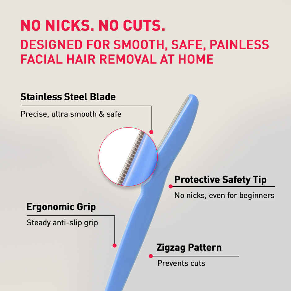 Sirona Reusable Face Razors For Women For Facial Hair - Pack Of 3