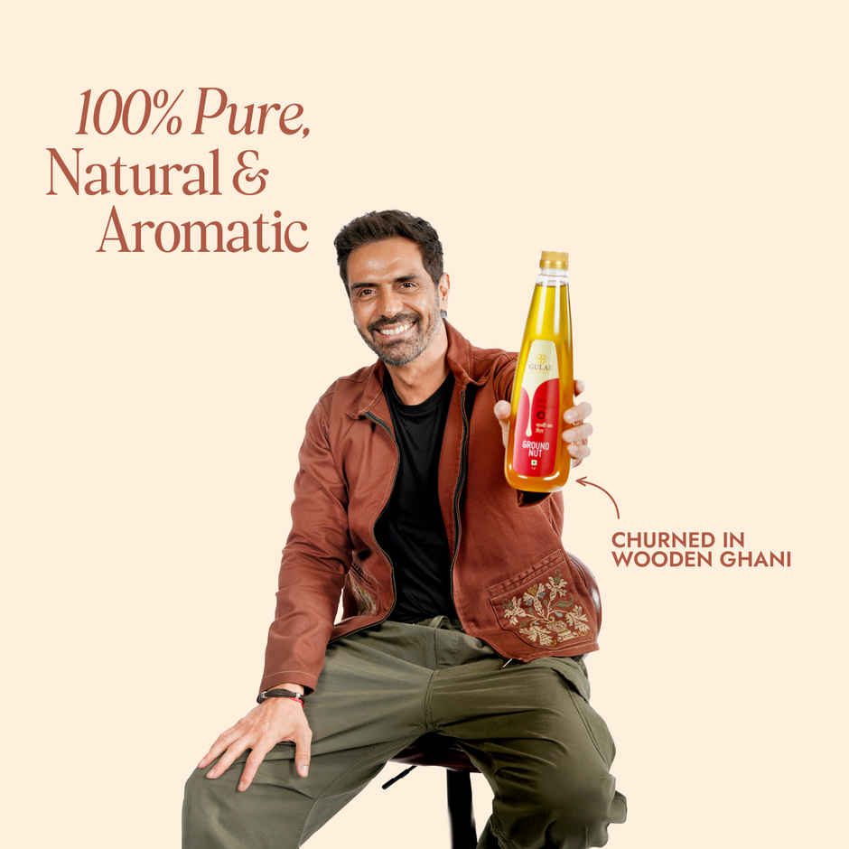 Gulab Groundnut (Peanut) Cold Pressed Oil | Bottle