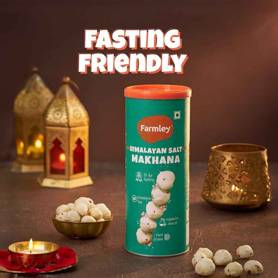 Farmley Himalayan Salted Makhana Roasted In Olive Oil Healthy Snacks