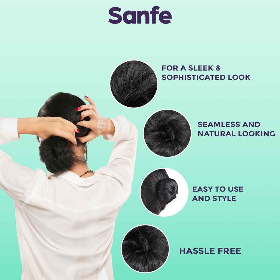 Sanfe Prolume Medium Hair Bun Shaper | Jooda Puff(Packet)