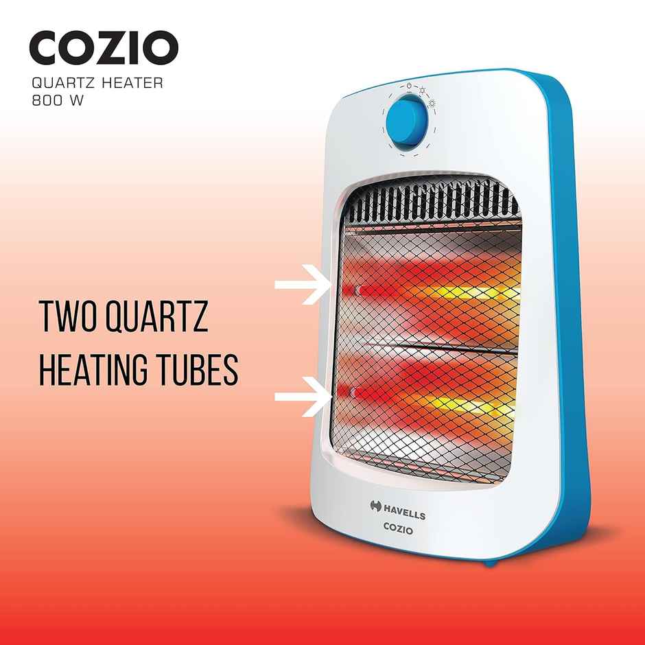 Havells Cozio Quartz Heater White And Blue 800 W