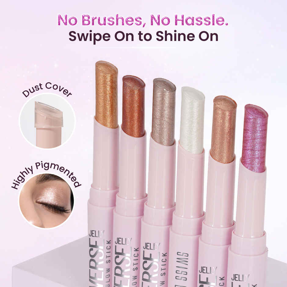 Swiss Beauty Jelly Verse Glow Stick | Rich Colour | Crease-Proof | Sparkling Shine | 1 Star Shower