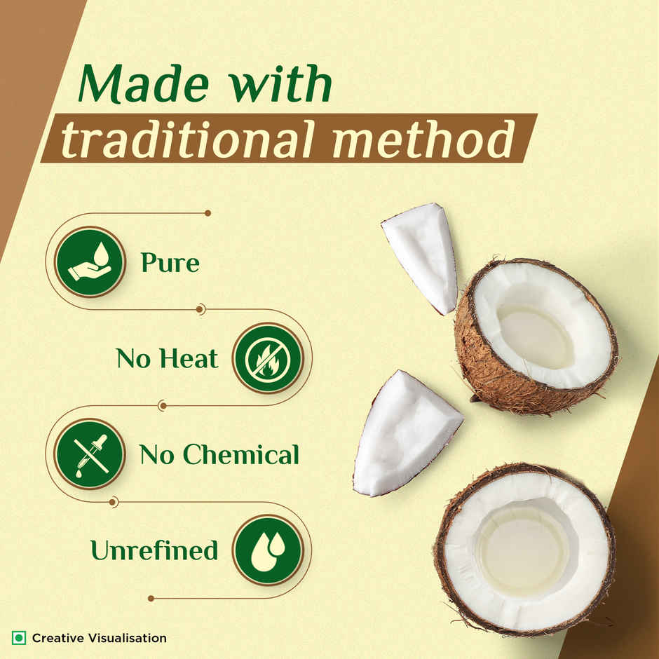 Saffola Cold Pressed Coconut Oil | Zero trans fat | No chemicals or heat | Unrefined