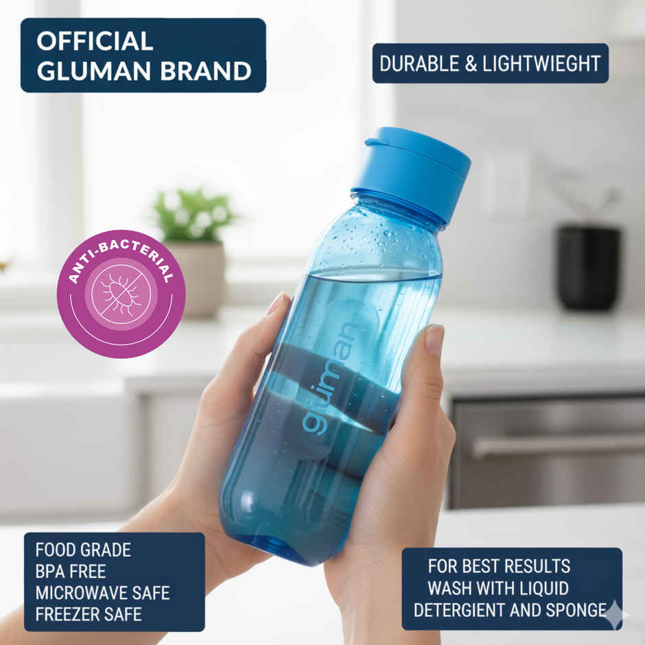 Claro Mini Spout Kids Water Bottle | Blue - 500 ml