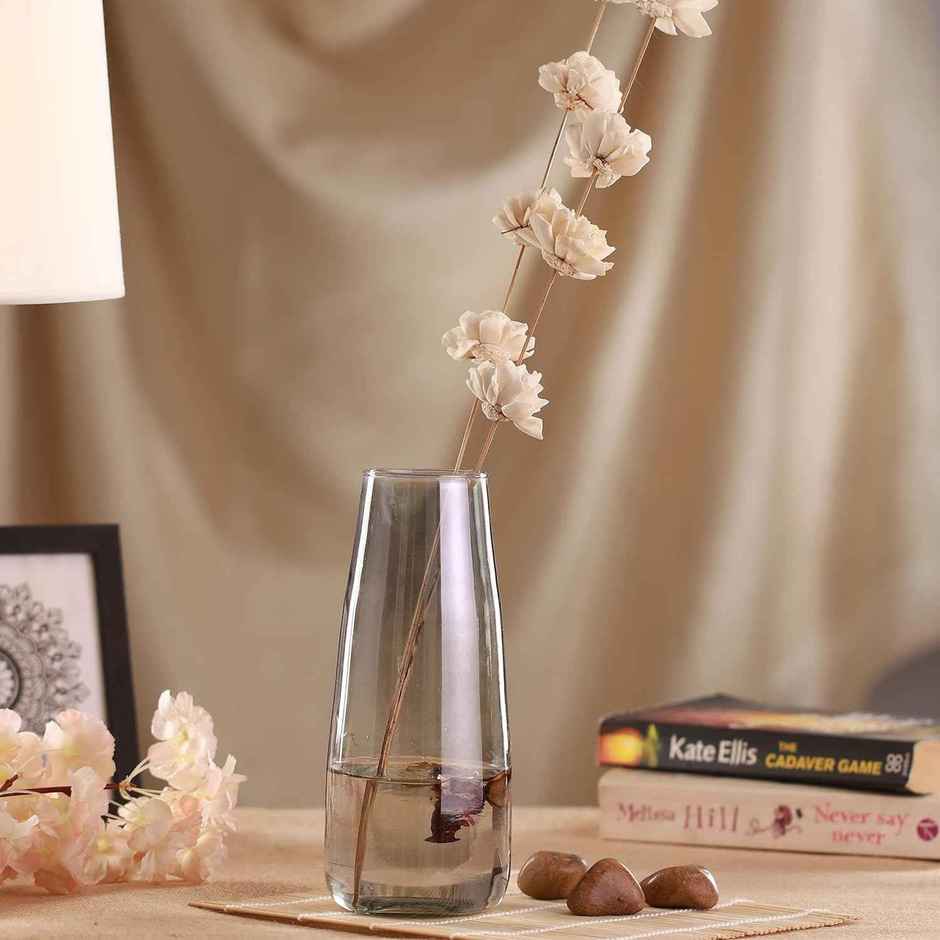 Tied Ribbons Decorative Glass Vase Without Flowers