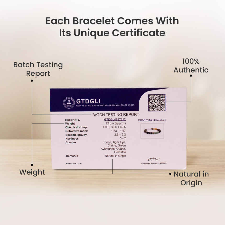 Astrotalk Dhan Yog Bracelet | Natural Gemstones | Pack of 1