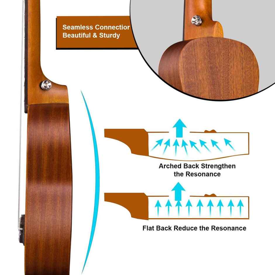 Juarez 21 Inch Soprano Ukulele Kit with Aquila Strings,Sapele Body, Matte Finish, Bag