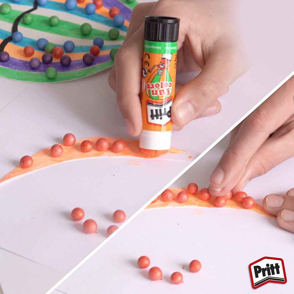 Pritt Glue Stick | Safe&Child-Friendly | Ideal For School &Oiffice | Multi-Color - Pack Of 4