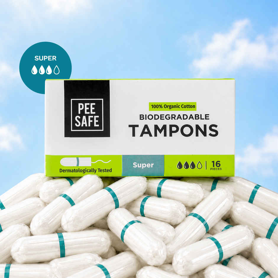 Pee Safe Super Tampons for Medium Flow | Ultra-Absorbent & Leak-Proof Protection