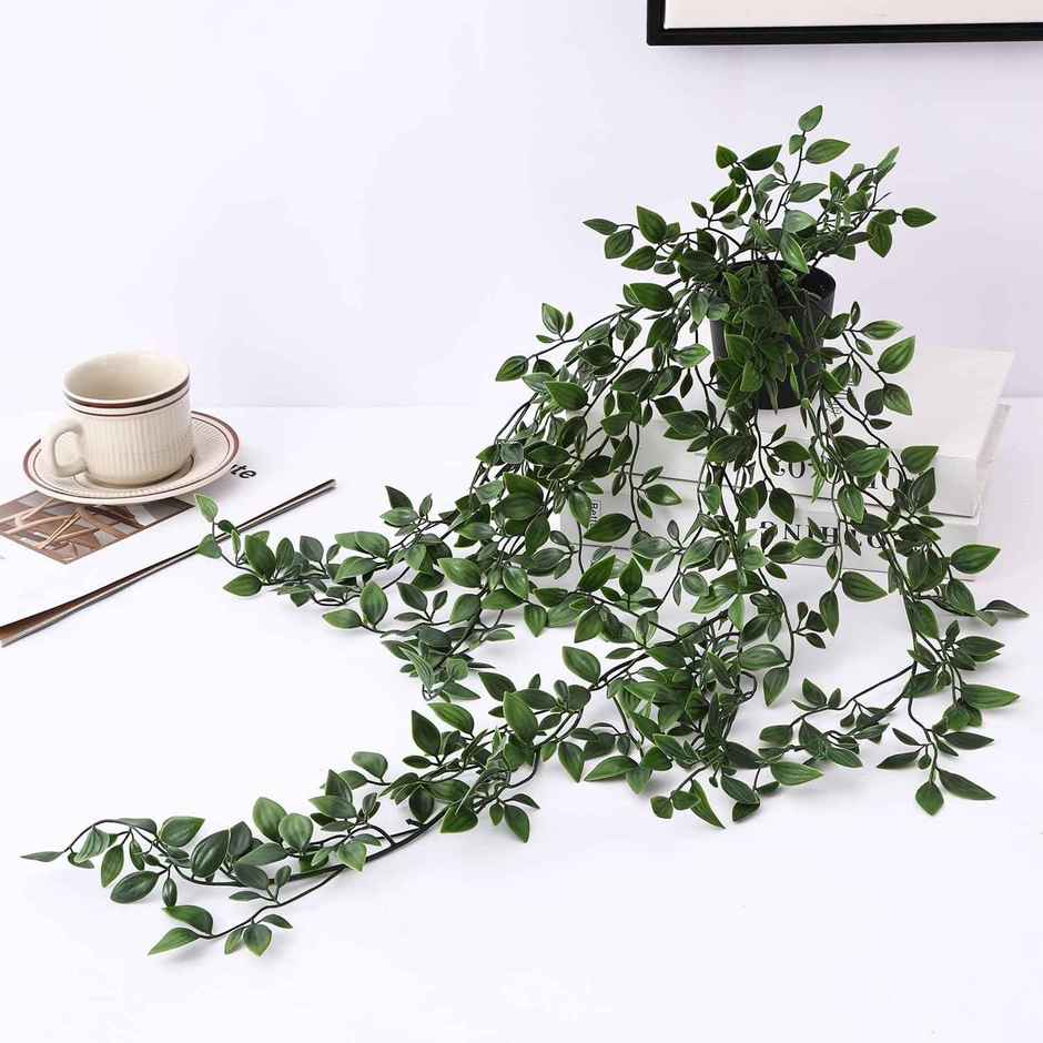 TIED RIBBONS Hanging Artificial Plant with Pot