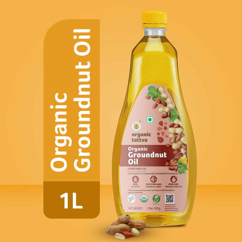 Organic Tattva Groundnut (Peanut) Cold Pressed Oil | Healthy Cooking Oil