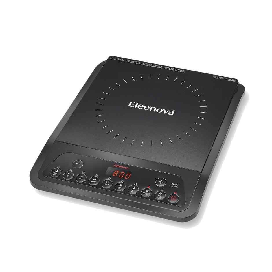 Eleenova Magnite 1200 W Induction-BIS-Safe, Fast-Heat Crystal Glass with Indian Presets