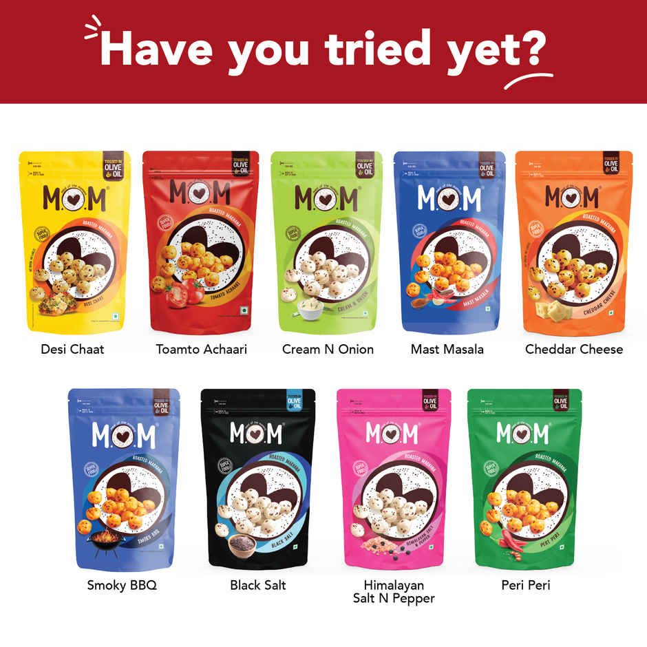 MOM - Korean Hot N Spicy Roasted Makhana| Source of Protein | No Palm Oil