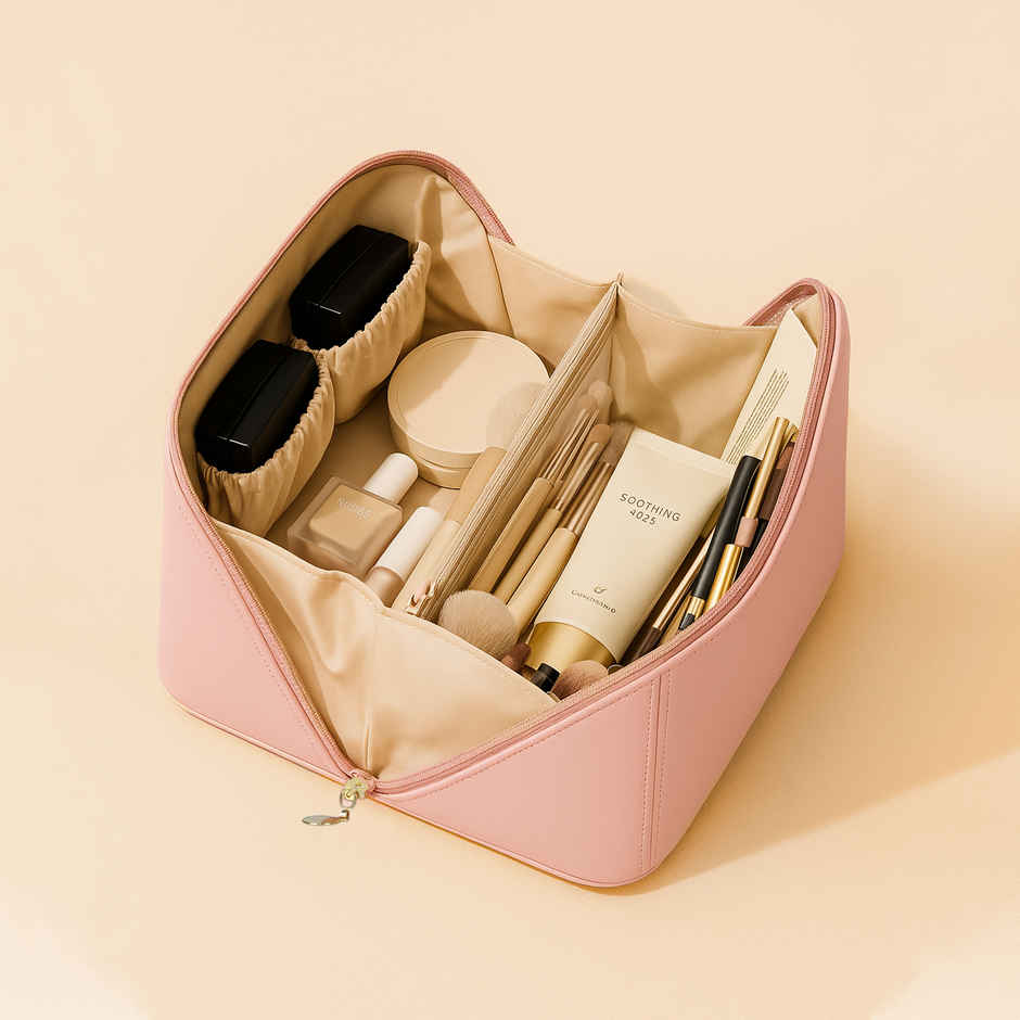 ENN Beauty Travel Tote | Multifunctional Organizer Makeup Bag with Free Lipstick