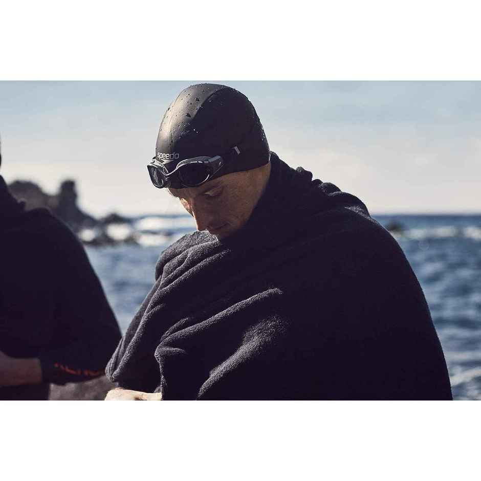 Speedo Unisex Adult Moulded Silicone Swim Cap - Black