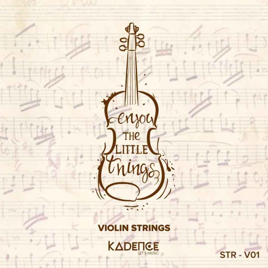 Kadence Violin String Set - Solid Steel Core for 1/4-4/4 Violins | Warm Tone