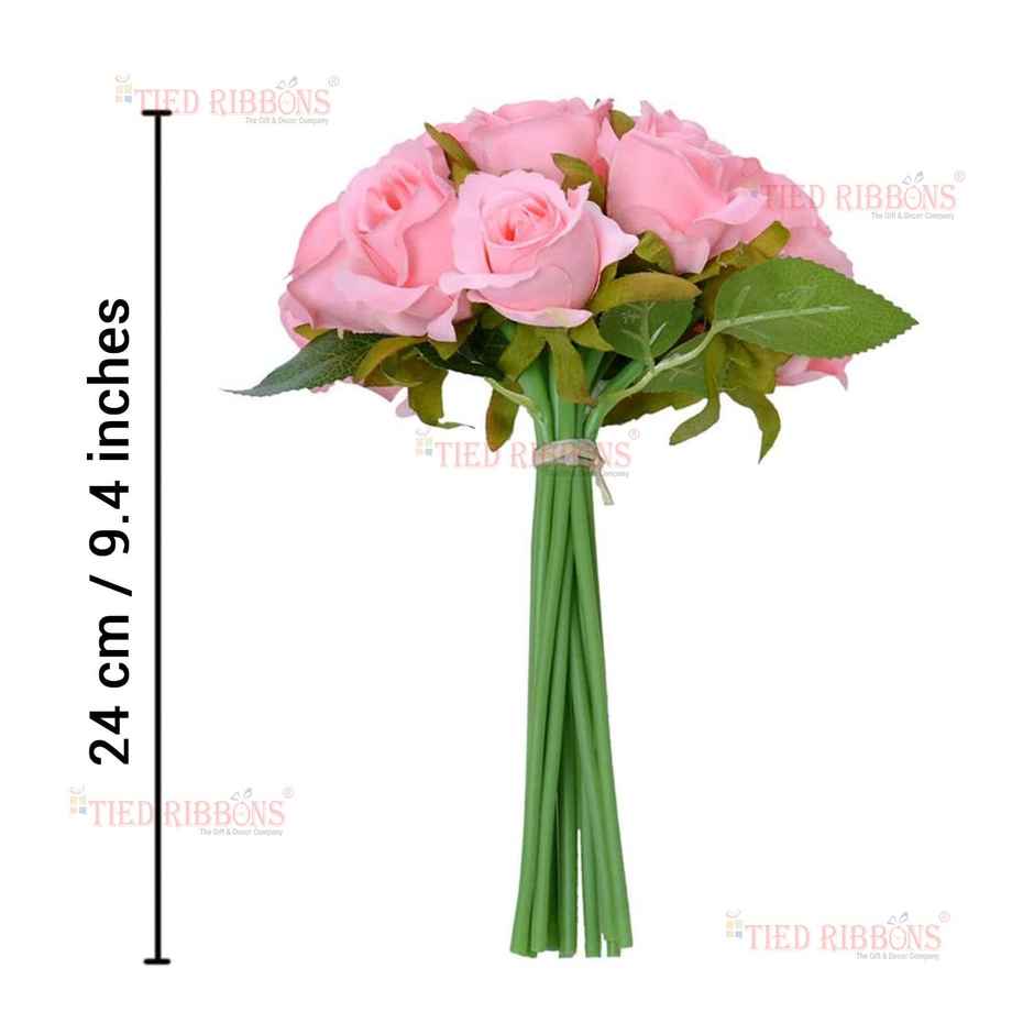 Tied Ribbons Set Of 12 Artificial Rose Flowers