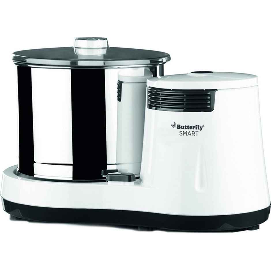 Butterfly Smart 2 Litres Table-Top Wet Grinder|150 Watts|Shockproof Abs Body-White