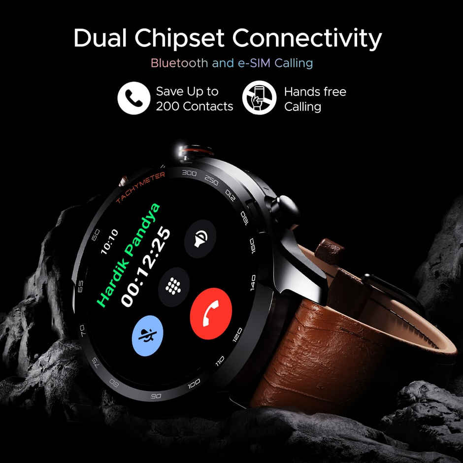 boAt Lunar Pro Smartwatch | 1.39" AMOLED Display | LTE & E-Sim Cellular Calling - Brown
