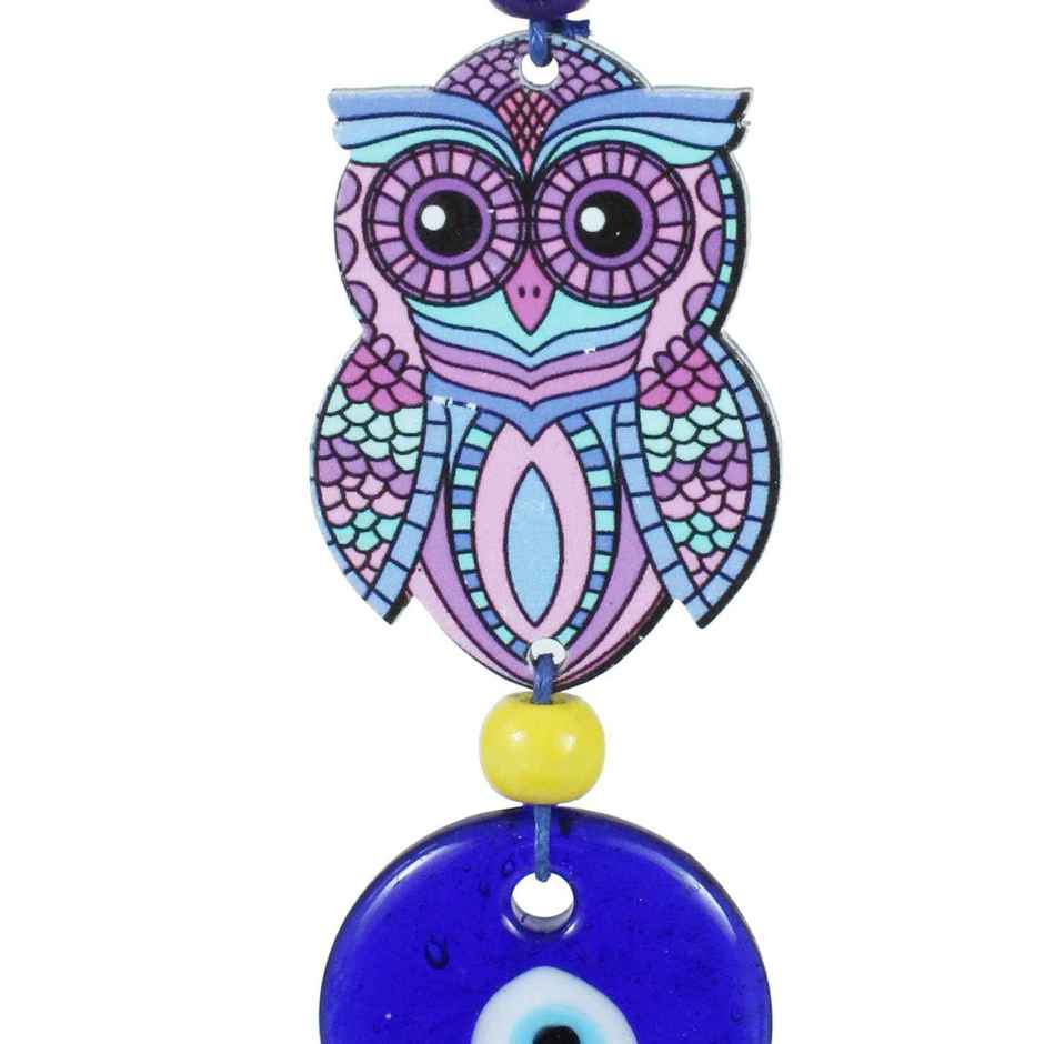 Tied Ribbons 2 Pcs Turkish Blue Evil Eye Owl