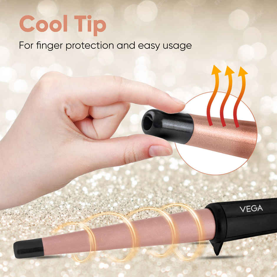 Vega I-Curl Hair Curler for Women with 13mm-25mm Barrel, Quick Heatup Technology, (VHCH-05)