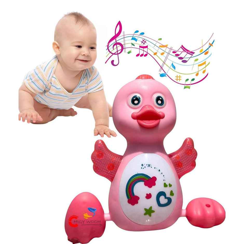 Chigy Wooh Musical Duck Toy for Kids with Lights & Sound | Flapping Wings Toy for Toddlers