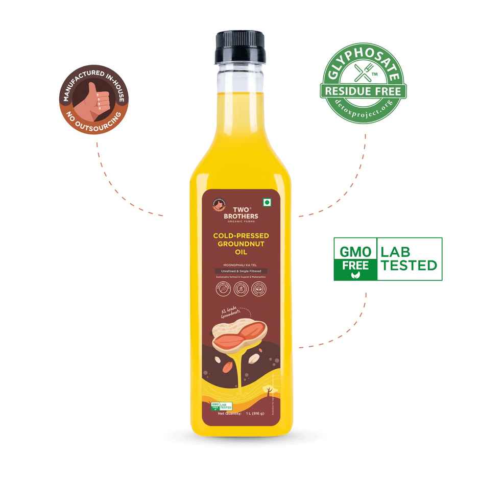 Two Brothers Groundnut Oil Cold-Pressed Single-Filtered