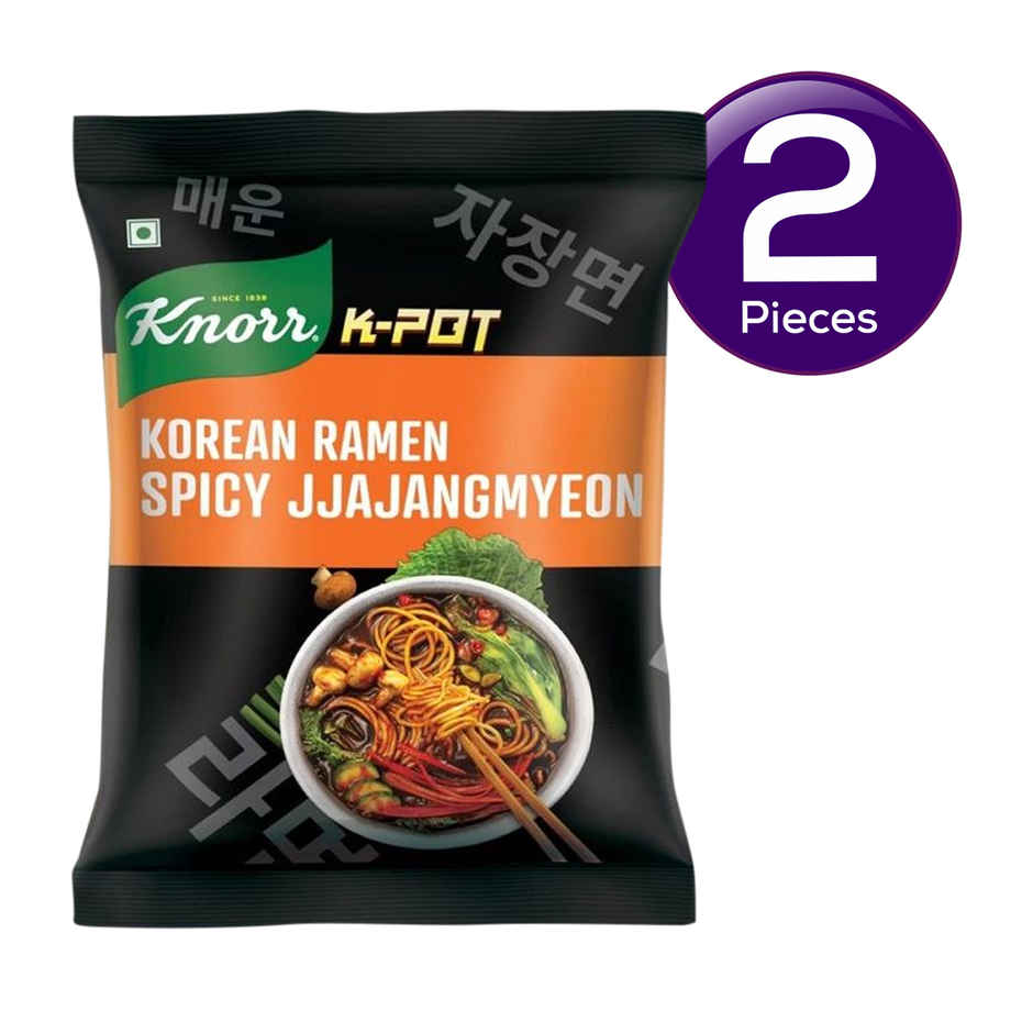 Knorr Korean Ramen Spicy Jjajangmyeon Veg Meal Combo