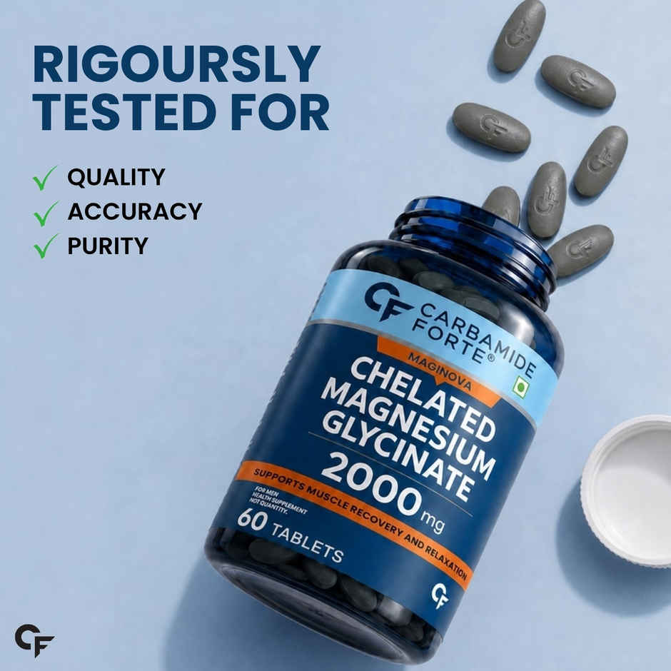 Carbamide Forte Chelated Magnesium Glycinate Supplement 2000mg Per Serving | Magnesium Supplement