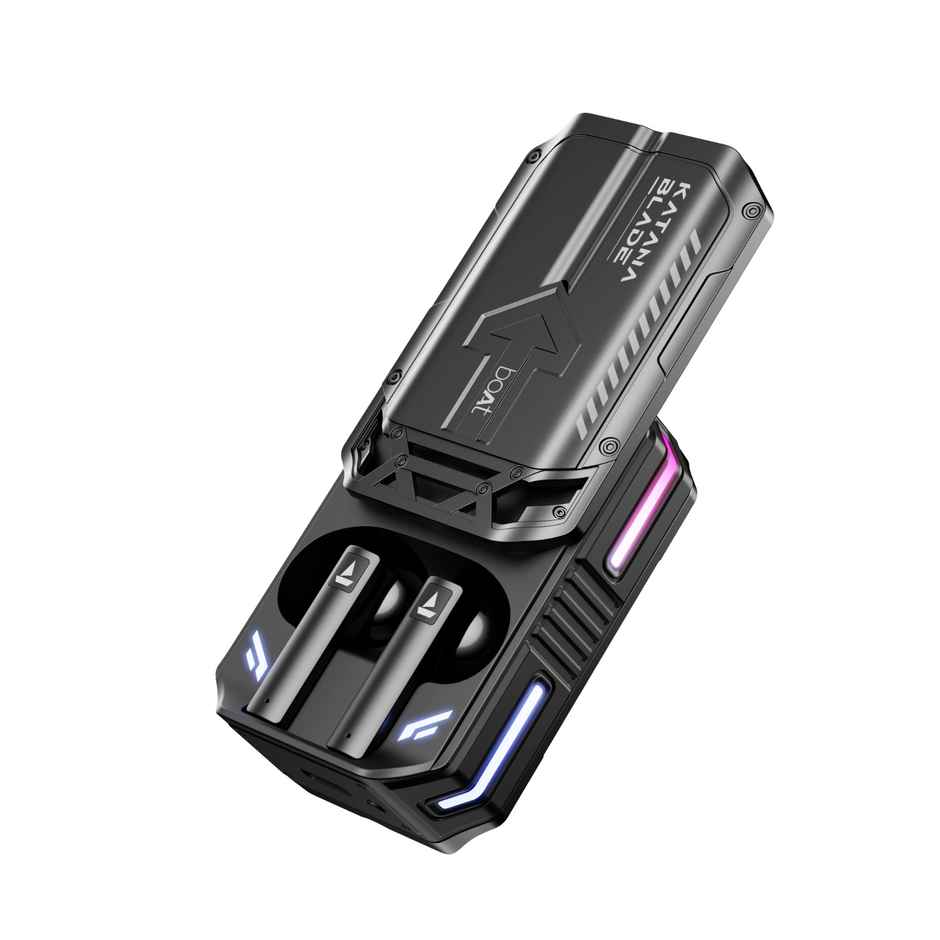 boAt Immortal Katana Blade 2.0 With Beast Mode, Rgb Leds, 70 Hrs Playback, Asap Charge, Gunmetal Black