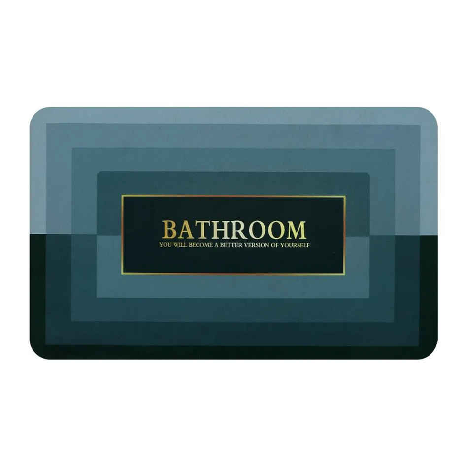 Homeharmony Rubber Floor Mat, Dark Blue | 57 x 36 cm