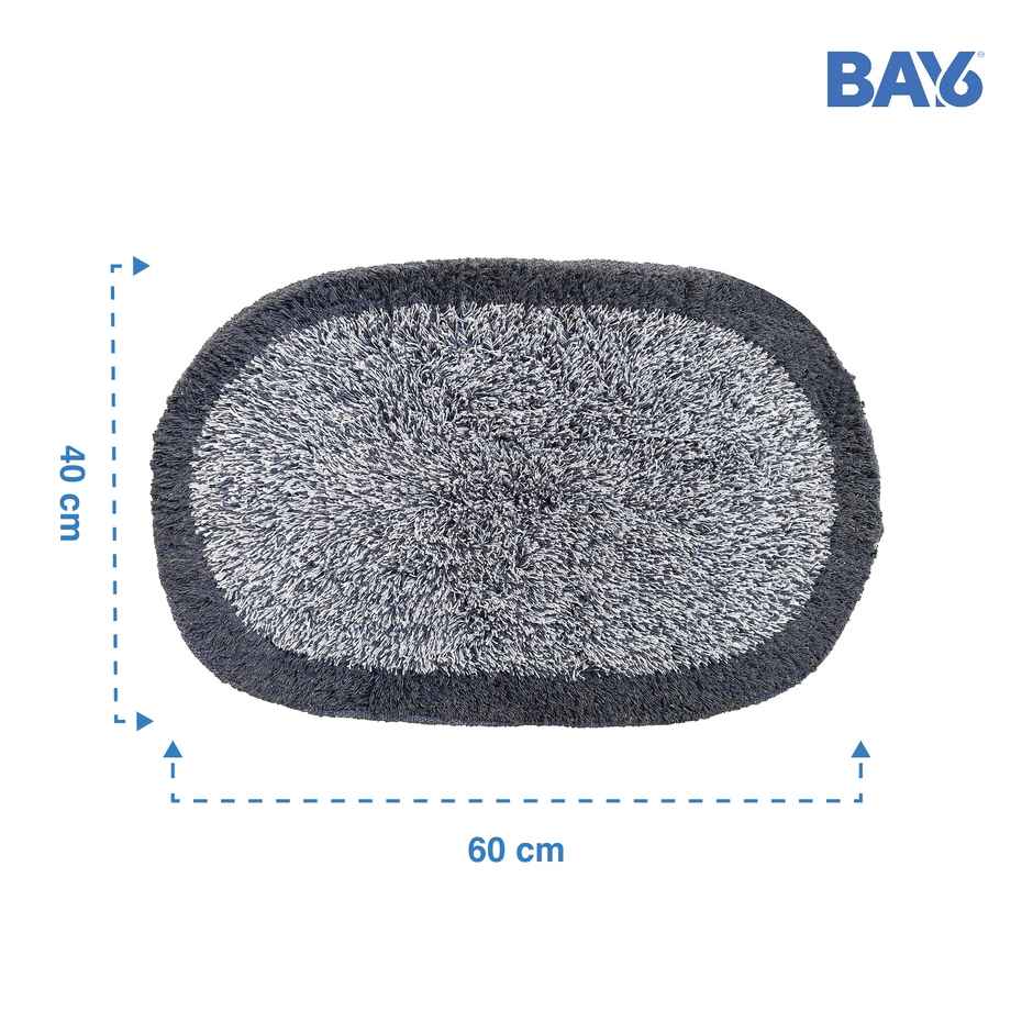 BAY6 Bae Oval Cotton Doormat Set | 40 x 60 cm - Grey