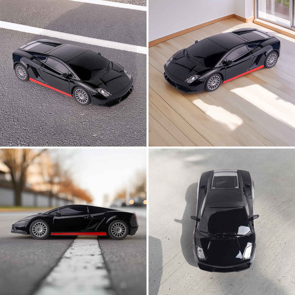 Race N Roll 1:24 Rechargeable Hi Speed Mini Remote Control Car - Lam Black