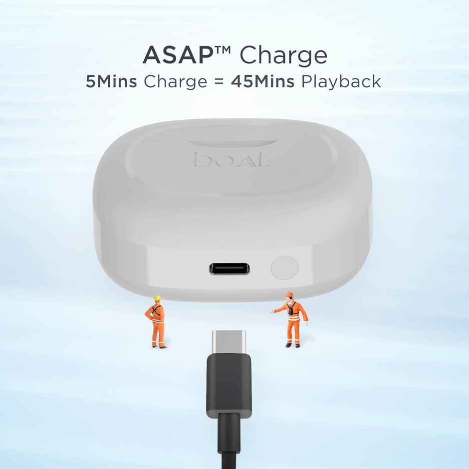 boAt Airdopes 393 ANC TWS Earbuds W/ 32db Hybrid ANC, Quad Mics With Enx Tech(Ivory White)