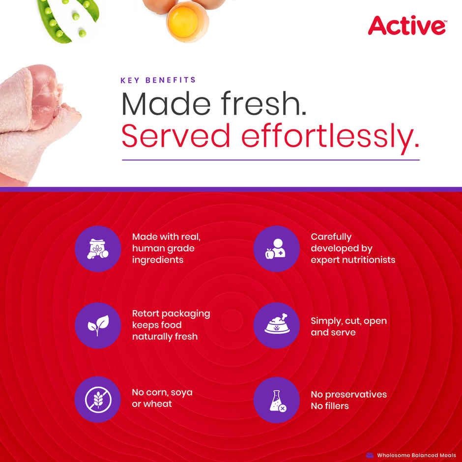 Active Chicken and Vegetable Fresh Dog Food