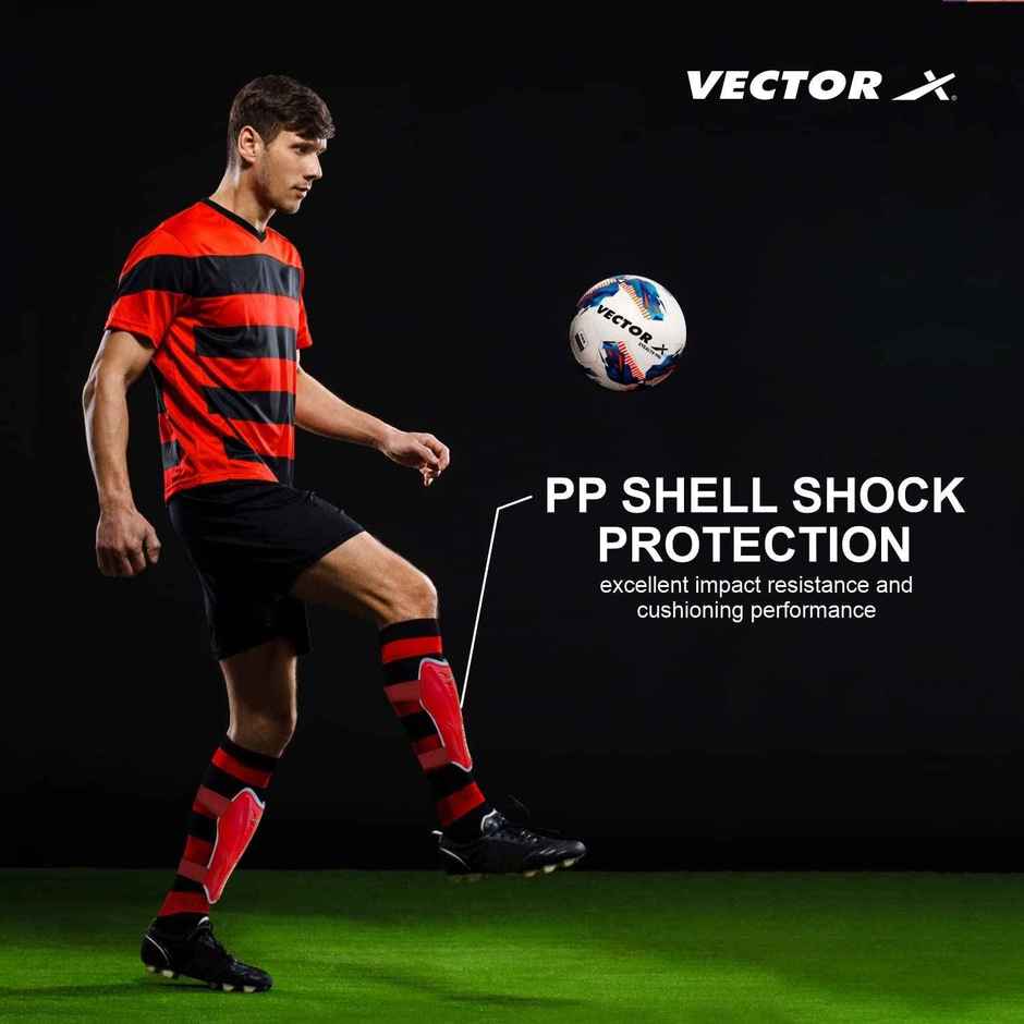 Vector X Liverpool Shinguard | Shinguard For Football | Shinguard For Men| Red | Set of 2|S/M