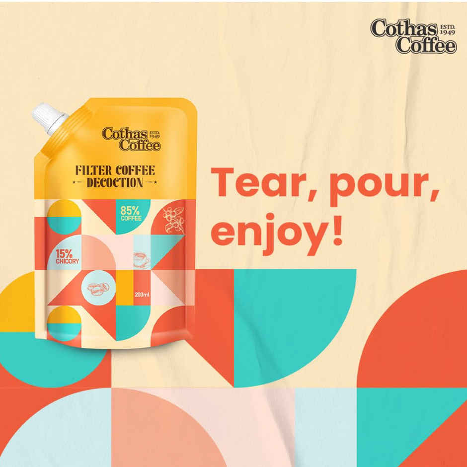 Cothas Filter Coffee Decoction Medium Roast Coffee Premix