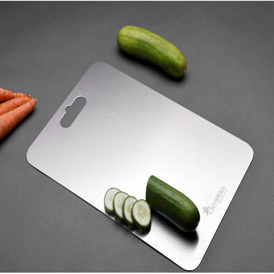 Crystal Stainless Steel Chopping Board Heavy And Strong