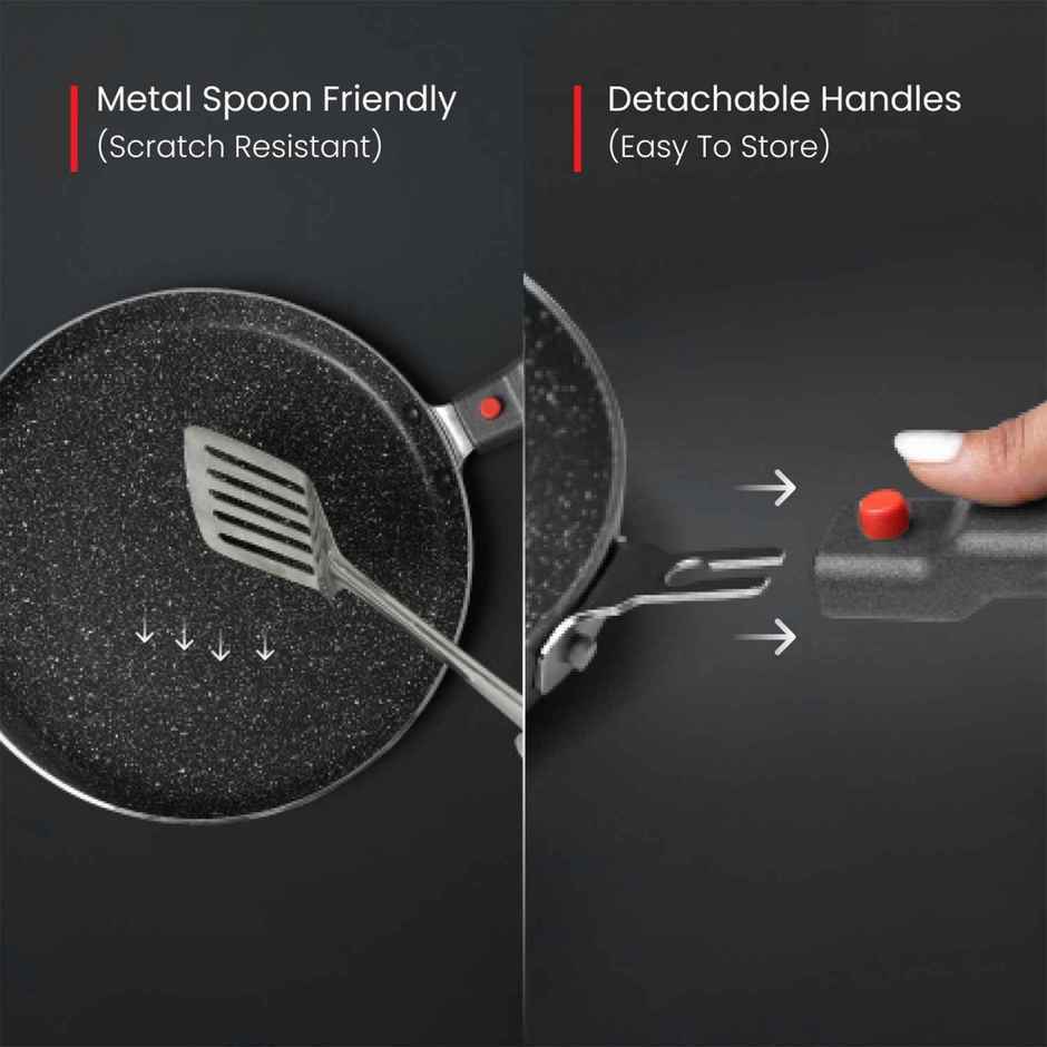 Prestige Omega Non-Stick Cookware Set | 3 Piece | Gas & Induction Compatible
